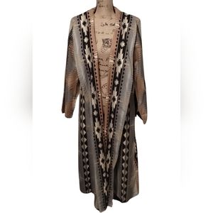 Vintage 80s Desert Designs Aztec Cardigan Cotton Rare Vintage